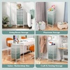 image:imageGiantex 10Drawer Rolling Storage Cart wWheels Handle Removable Drawers Mobile Organizer Storage Unit Trolley Utility Cart for Home Kitchen Living Room Office Play Room Green GradientGreen Gradient
