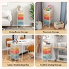 image:imageGiantex 10Drawer Rolling Storage Cart wWheels Handle Removable Drawers Mobile Organizer Storage Unit Trolley Utility Cart for Home Kitchen Living Room Office Play Room Green GradientMacaron Multicolor