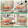 image:imageGiantex 10Drawer Rolling Storage Cart wWheels Handle Removable Drawers Mobile Organizer Storage Unit Trolley Utility Cart for Home Kitchen Living Room Office Play Room Green GradientMacaron Multicolor