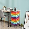image:imageGiantex 10Drawer Rolling Storage Cart wWheels Handle Removable Drawers Mobile Organizer Storage Unit Trolley Utility Cart for Home Kitchen Living Room Office Play Room Green GradientRedOrangeGreenBluePurple