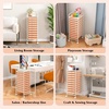 image:imageGiantex 10Drawer Rolling Storage Cart wWheels Handle Removable Drawers Mobile Organizer Storage Unit Trolley Utility Cart for Home Kitchen Living Room Office Play Room Green GradientPeach Fuzz
