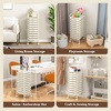 image:imageGiantex 10Drawer Rolling Storage Cart wWheels Handle Removable Drawers Mobile Organizer Storage Unit Trolley Utility Cart for Home Kitchen Living Room Office Play Room Green GradientIvory