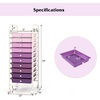 image:imageGiantex 10Drawer Rolling Storage Cart wWheels Handle Removable Drawers Mobile Organizer Storage Unit Trolley Utility Cart for Home Kitchen Living Room Office Play Room Green GradientPurple Gradient