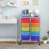 image:imageGiantex 10Drawer Rolling Storage Cart wWheels Handle Removable Drawers Mobile Organizer Storage Unit Trolley Utility Cart for Home Kitchen Living Room Office Play Room Green GradientRedOrangeGreenBluePurple