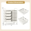 image:imageGiantex 10Drawer Rolling Storage Cart wWheels Handle Removable Drawers Mobile Organizer Storage Unit Trolley Utility Cart for Home Kitchen Living Room Office Play Room Green GradientIvory