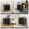 image:imageGiantex 10Drawer Rolling Storage Cart wWheels Handle Removable Drawers Mobile Organizer Storage Unit Trolley Utility Cart for Home Kitchen Living Room Office Play Room Green GradientBlack