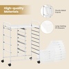 image:imageGiantex 10Drawer Rolling Storage Cart wWheels Handle Removable Drawers Mobile Organizer Storage Unit Trolley Utility Cart for Home Kitchen Living Room Office Play Room Green GradientClear