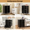 image:imageGiantex 10Drawer Rolling Storage Cart wWheels Handle Removable Drawers Mobile Organizer Storage Unit Trolley Utility Cart for Home Kitchen Living Room Office Play Room Green GradientBlack