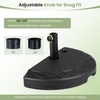 image:imageGiantex Half Patio Umbrella Base 49 lbs Fillable Weighted Half Umbrella Stand Water amp Sand Filled Fits 1519 Poles HDPE Outdoor Square Base for Balcony Deck amp Small Spaces440 Pounds