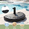 image:imageGiantex Half Patio Umbrella Base 49 lbs Fillable Weighted Half Umbrella Stand Water amp Sand Filled Fits 1519 Poles HDPE Outdoor Square Base for Balcony Deck amp Small Spaces440 Pounds