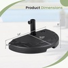 image:imageGiantex Half Patio Umbrella Base 49 lbs Fillable Weighted Half Umbrella Stand Water amp Sand Filled Fits 1519 Poles HDPE Outdoor Square Base for Balcony Deck amp Small Spaces440 Pounds