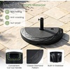 image:imageGiantex Half Patio Umbrella Base 49 lbs Fillable Weighted Half Umbrella Stand Water amp Sand Filled Fits 1519 Poles HDPE Outdoor Square Base for Balcony Deck amp Small Spaces440 Pounds