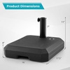 image:imageGiantex Half Patio Umbrella Base 49 lbs Fillable Weighted Half Umbrella Stand Water amp Sand Filled Fits 1519 Poles HDPE Outdoor Square Base for Balcony Deck amp Small Spaces490 Pounds