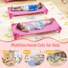 image:imageGiantex Stackable Daycare Cots for Sleeping 53 L x 24 W Portable Nap Cots for Kids and Toddlers wEasy Lift Corners SpaceSaving Toddler Bed for Preschool Classroom Pet Daycare Pack of 6 MultiPink