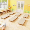 image:imageGiantex Stackable Daycare Cots for Sleeping 53 L x 24 W Portable Nap Cots for Kids and Toddlers wEasy Lift Corners SpaceSaving Toddler Bed for Preschool Classroom Pet Daycare Pack of 6 MultiSand