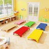 image:imageGiantex Stackable Daycare Cots for Sleeping 53 L x 24 W Portable Nap Cots for Kids and Toddlers wEasy Lift Corners SpaceSaving Toddler Bed for Preschool Classroom Pet Daycare Pack of 6 MultiMulti Color