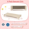 image:imageGiantex Stackable Daycare Cots for Sleeping 53 L x 24 W Portable Nap Cots for Kids and Toddlers wEasy Lift Corners SpaceSaving Toddler Bed for Preschool Classroom Pet Daycare Pack of 6 MultiSand