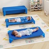 image:imageGiantex Stackable Daycare Cots for Sleeping 53 L x 24 W Portable Nap Cots for Kids and Toddlers wEasy Lift Corners SpaceSaving Toddler Bed for Preschool Classroom Pet Daycare Pack of 6 MultiBlue