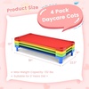 image:imageGiantex Stackable Daycare Cots for Sleeping 53 L x 24 W Portable Nap Cots for Kids and Toddlers wEasy Lift Corners SpaceSaving Toddler Bed for Preschool Classroom Pet Daycare Pack of 6 MultiMulti Color