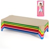 image:imageGiantex Stackable Daycare Cots for Sleeping 53 L x 24 W Portable Nap Cots for Kids and Toddlers wEasy Lift Corners SpaceSaving Toddler Bed for Preschool Classroom Pet Daycare Pack of 6 MultiMulti Color