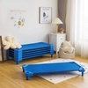 image:imageGiantex Stackable Daycare Cots for Sleeping 53 L x 24 W Portable Nap Cots for Kids and Toddlers wEasy Lift Corners SpaceSaving Toddler Bed for Preschool Classroom Pet Daycare Pack of 6 MultiBlue6 Pcs