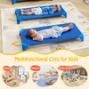 image:imageGiantex Stackable Daycare Cots for Sleeping 53 L x 24 W Portable Nap Cots for Kids and Toddlers wEasy Lift Corners SpaceSaving Toddler Bed for Preschool Classroom Pet Daycare Pack of 6 MultiBlue