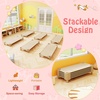 image:imageGiantex Stackable Daycare Cots for Sleeping 53 L x 24 W Portable Nap Cots for Kids and Toddlers wEasy Lift Corners SpaceSaving Toddler Bed for Preschool Classroom Pet Daycare Pack of 6 MultiSand