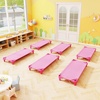 image:imageGiantex Stackable Daycare Cots for Sleeping 53 L x 24 W Portable Nap Cots for Kids and Toddlers wEasy Lift Corners SpaceSaving Toddler Bed for Preschool Classroom Pet Daycare Pack of 6 MultiPink