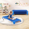 image:imageGiantex Stackable Daycare Cots for Sleeping 53 L x 24 W Portable Nap Cots for Kids and Toddlers wEasy Lift Corners SpaceSaving Toddler Bed for Preschool Classroom Pet Daycare Pack of 6 MultiBlue