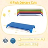 image:imageGiantex Stackable Daycare Cots for Sleeping 53 L x 24 W Portable Nap Cots for Kids and Toddlers wEasy Lift Corners SpaceSaving Toddler Bed for Preschool Classroom Pet Daycare Pack of 6 MultiMulti Color