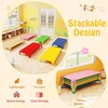 image:imageGiantex Stackable Daycare Cots for Sleeping 53 L x 24 W Portable Nap Cots for Kids and Toddlers wEasy Lift Corners SpaceSaving Toddler Bed for Preschool Classroom Pet Daycare Pack of 6 MultiMulti Color