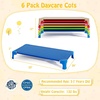 image:imageGiantex Stackable Daycare Cots for Sleeping 53 L x 24 W Portable Nap Cots for Kids and Toddlers wEasy Lift Corners SpaceSaving Toddler Bed for Preschool Classroom Pet Daycare Pack of 6 MultiMulti Color