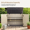 image:imageGiantex 20 CuFt Outdoor Storage Cabinet Resin Storage Shed Navy  Adjustable Shelf Lockable 3Door Patio Storage Box for Garden Tools Cushions Pool SuppliesBeige