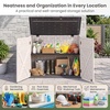 image:imageGiantex 20 CuFt Outdoor Storage Cabinet Resin Storage Shed Navy  Adjustable Shelf Lockable 3Door Patio Storage Box for Garden Tools Cushions Pool SuppliesWhite