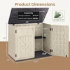 image:imageGiantex 20 CuFt Outdoor Storage Cabinet Resin Storage Shed Navy  Adjustable Shelf Lockable 3Door Patio Storage Box for Garden Tools Cushions Pool SuppliesBeige