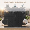 image:imageGiantex 20 CuFt Outdoor Storage Cabinet Resin Storage Shed Navy  Adjustable Shelf Lockable 3Door Patio Storage Box for Garden Tools Cushions Pool SuppliesBlack