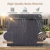 image:imageGiantex 20 CuFt Outdoor Storage Cabinet Resin Storage Shed Navy  Adjustable Shelf Lockable 3Door Patio Storage Box for Garden Tools Cushions Pool SuppliesNavy