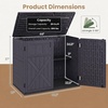 image:imageGiantex 20 CuFt Outdoor Storage Cabinet Resin Storage Shed Navy  Adjustable Shelf Lockable 3Door Patio Storage Box for Garden Tools Cushions Pool SuppliesNavy