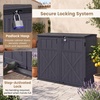 image:imageGiantex 20 CuFt Outdoor Storage Cabinet Resin Storage Shed Navy  Adjustable Shelf Lockable 3Door Patio Storage Box for Garden Tools Cushions Pool SuppliesNavy