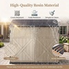 image:imageGiantex 20 CuFt Outdoor Storage Cabinet Resin Storage Shed Navy  Adjustable Shelf Lockable 3Door Patio Storage Box for Garden Tools Cushions Pool SuppliesBeige