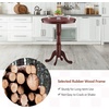 image:imageGiantex 3 Pcs Dining Table Set Wooden Pub Pedestal Side Table with Stable Base 360 Degrees Swivel Bar Stool Round Bar Table and Stools for Living Room Small Space Restaurant Dining Room Dinette3