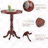 image:imageGiantex 3 Pcs Dining Table Set Wooden Pub Pedestal Side Table with Stable Base 360 Degrees Swivel Bar Stool Round Bar Table and Stools for Living Room Small Space Restaurant Dining Room Dinette5