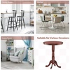 image:imageGiantex 3 Pcs Dining Table Set Wooden Pub Pedestal Side Table with Stable Base 360 Degrees Swivel Bar Stool Round Bar Table and Stools for Living Room Small Space Restaurant Dining Room Dinette3