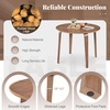 image:imageGiantex 375 Round Dining Table Set for 2 Rubber Wood Kitchen Table and Chairs with Padded Back 3 Piece Space Saving Dinner Table Set for Small Apartment Living Dining RoomGrey  Walnut