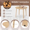 image:imageGiantex 375 Round Dining Table Set for 2 Rubber Wood Kitchen Table and Chairs with Padded Back 3 Piece Space Saving Dinner Table Set for Small Apartment Living Dining RoomBeige  Natural