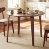 image:imageGiantex 375 Round Dining Table Set for 2 Rubber Wood Kitchen Table and Chairs with Padded Back 3 Piece Space Saving Dinner Table Set for Small Apartment Living Dining RoomGrey  Walnut