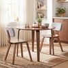 image:imageGiantex 375 Round Dining Table Set for 2 Rubber Wood Kitchen Table and Chairs with Padded Back 3 Piece Space Saving Dinner Table Set for Small Apartment Living Dining RoomGrey  Walnut