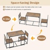 image:imageGiantex 3Piece Dining Table Set for 2 Small Industrial Kitchen Table with 2 Chairs Metal Frame Space Saving Dinette Set for Breakfast Nook Dinner Small Space Apartment Living Room Grey OakRustic Brown