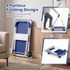 image:imageGiantex 5 660lbs Platform Cart Dolly Folding Foldable Moving Warehouse Push Hand Truck Blue 355inch x 24inch BaseboardBlue330 LBS