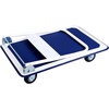 image:imageGiantex 5 660lbs Platform Cart Dolly Folding Foldable Moving Warehouse Push Hand Truck Blue 355inch x 24inch BaseboardCompact Heavyduty